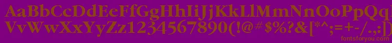 GaramondcttBold Font – Brown Fonts on Purple Background