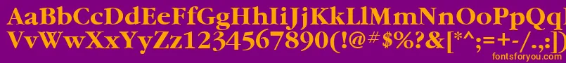 GaramondcttBold Font – Orange Fonts on Purple Background