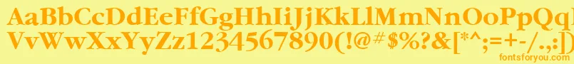 GaramondcttBold Font – Orange Fonts on Yellow Background