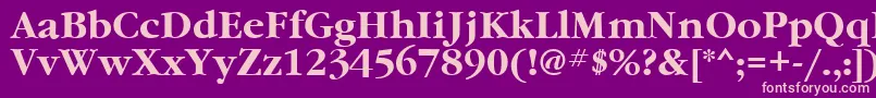 GaramondcttBold Font – Pink Fonts on Purple Background