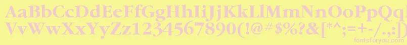 GaramondcttBold Font – Pink Fonts on Yellow Background