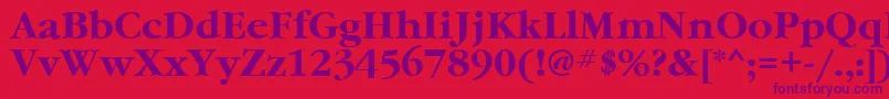 Шрифт GaramondcttBold – фиолетовые шрифты на красном фоне