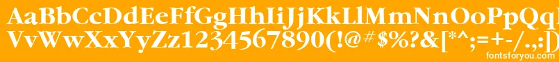 フォントGaramondcttBold – オレンジの背景に白い文字