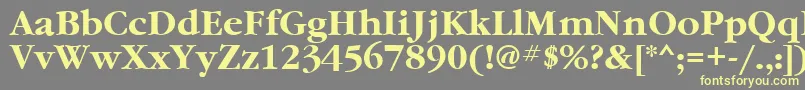 GaramondcttBold Font – Yellow Fonts on Gray Background