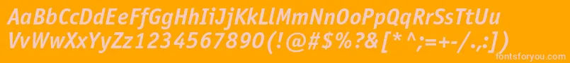 OfficinasanscBolditalic Font – Pink Fonts on Orange Background
