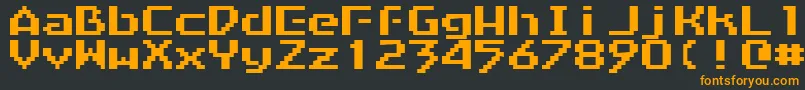 Arcology Font – Orange Fonts on Black Background