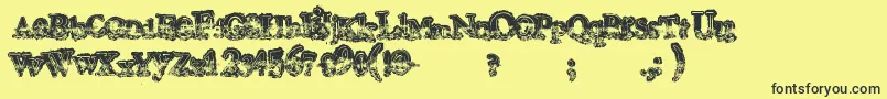 Mohawk Font – Black Fonts on Yellow Background