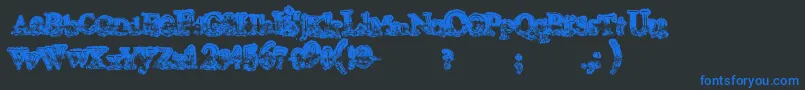 Mohawk Font – Blue Fonts on Black Background