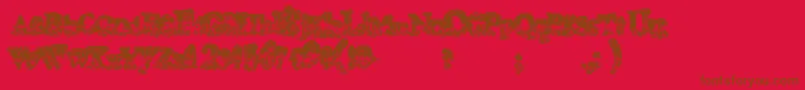 Mohawk Font – Brown Fonts on Red Background