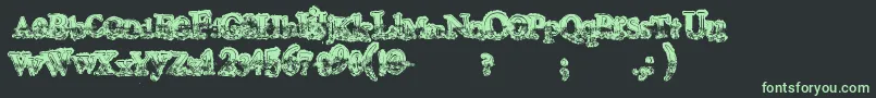 Mohawk Font – Green Fonts on Black Background