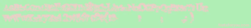 Шрифт Mohawk – розовые шрифты на зелёном фоне