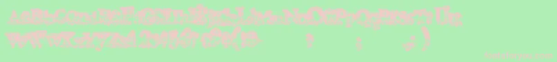 Mohawk Font – Pink Fonts on Green Background