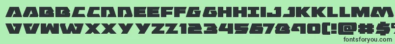 Eaglestrikeexpand Font – Black Fonts on Green Background