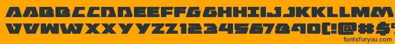 Eaglestrikeexpand Font – Black Fonts on Orange Background