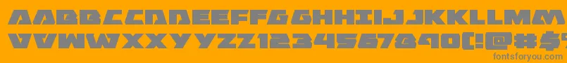 Eaglestrikeexpand Font – Gray Fonts on Orange Background