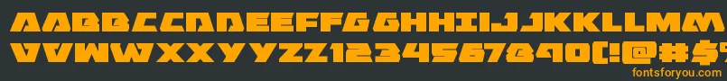 Eaglestrikeexpand Font – Orange Fonts on Black Background