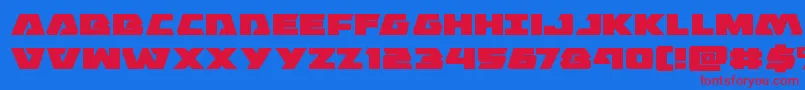 Eaglestrikeexpand Font – Red Fonts on Blue Background