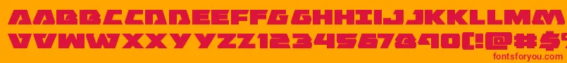 Eaglestrikeexpand Font – Red Fonts on Orange Background