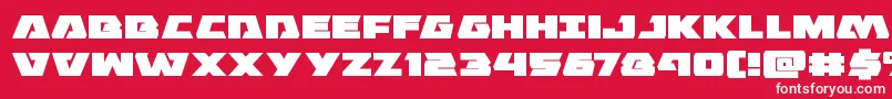 Eaglestrikeexpand Font – White Fonts on Red Background