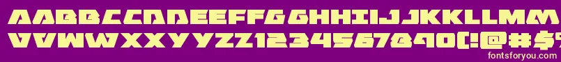 Eaglestrikeexpand Font – Yellow Fonts on Purple Background