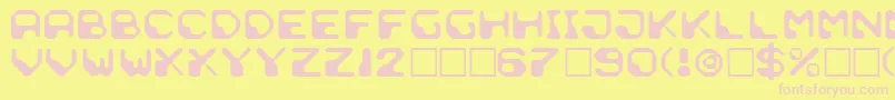 DemunLotion Font – Pink Fonts on Yellow Background
