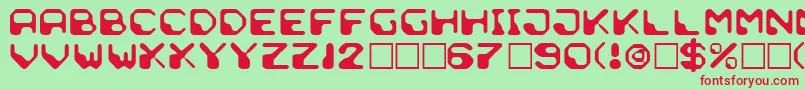 DemunLotion Font – Red Fonts on Green Background