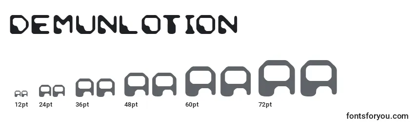 DemunLotion Font Sizes