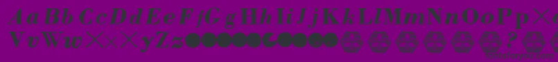Pb-Schriftart – Schwarze Schriften auf violettem Hintergrund