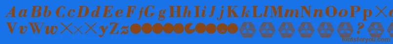Pb Font – Brown Fonts on Blue Background