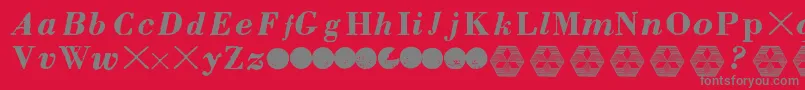 Pb Font – Gray Fonts on Red Background
