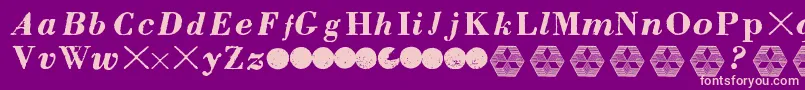 Pb Font – Pink Fonts on Purple Background
