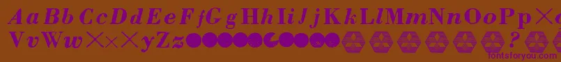 Pb Font – Purple Fonts on Brown Background