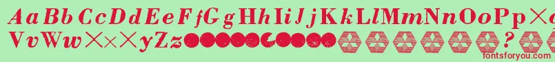 Pb Font – Red Fonts on Green Background
