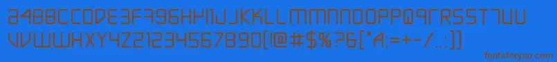 Escapeartistbold Font – Brown Fonts on Blue Background