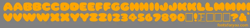 Plump Font – Orange Fonts on Gray Background