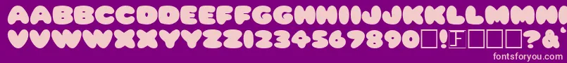 Plump Font – Pink Fonts on Purple Background