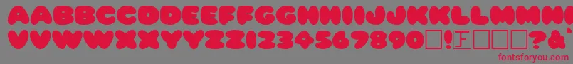 Plump Font – Red Fonts on Gray Background