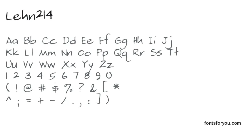 Schriftart Lehn214 – Alphabet, Zahlen, spezielle Symbole