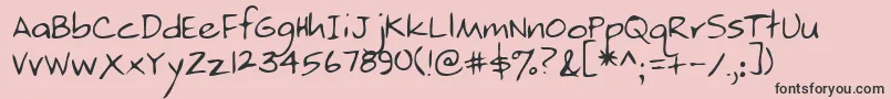 フォントLehn214 – ピンクの背景に黒い文字
