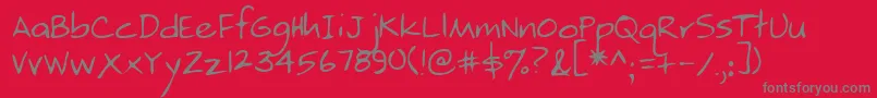 Lehn214-Schriftart – Graue Schriften auf rotem Hintergrund