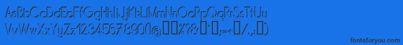 Mirarg Font – Black Fonts on Blue Background