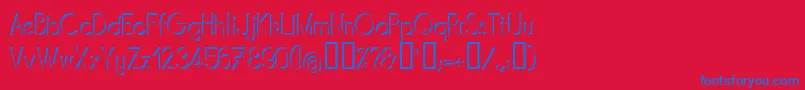 Mirarg Font – Blue Fonts on Red Background