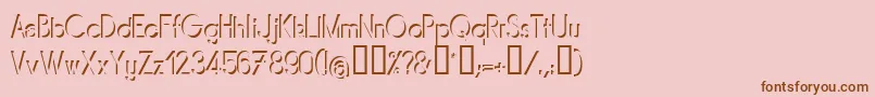 Mirarg Font – Brown Fonts on Pink Background