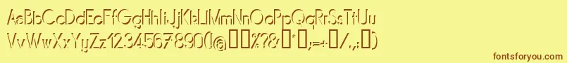 Mirarg Font – Brown Fonts on Yellow Background