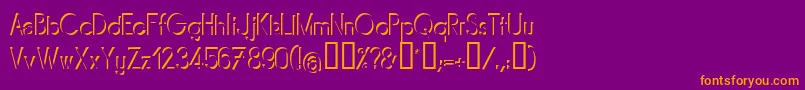 Mirarg Font – Orange Fonts on Purple Background