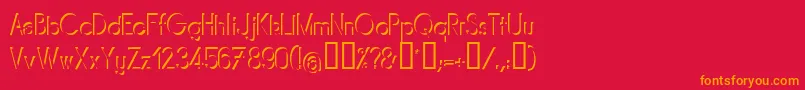 Mirarg Font – Orange Fonts on Red Background