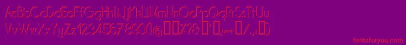 Mirarg-Schriftart – Rote Schriften auf violettem Hintergrund