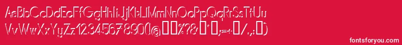 Mirarg Font – White Fonts on Red Background