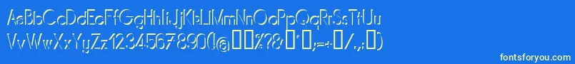 Mirarg Font – Yellow Fonts on Blue Background