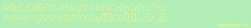 Mirarg Font – Yellow Fonts on Green Background